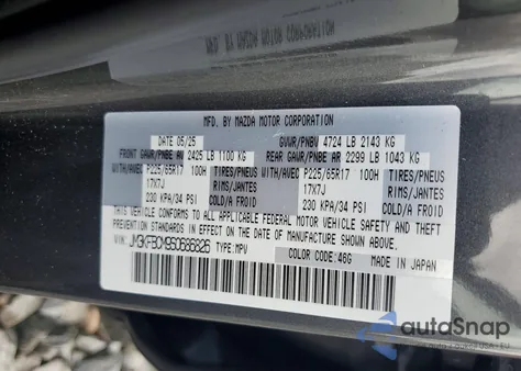 2025 Mazda Cx-5 Preferred from USA, damaged, VIN JM3KFBCM9S0686826